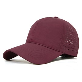 FREEBIRD99 Unisex Quick Dry Hat Sports Cap Lightweight Breathable Mesh Baseball Cap (Burgandy)