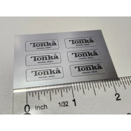 tonkamania Mini Tonka Logo License Plate Sticker For Vintage Jeep Cherokee Silver