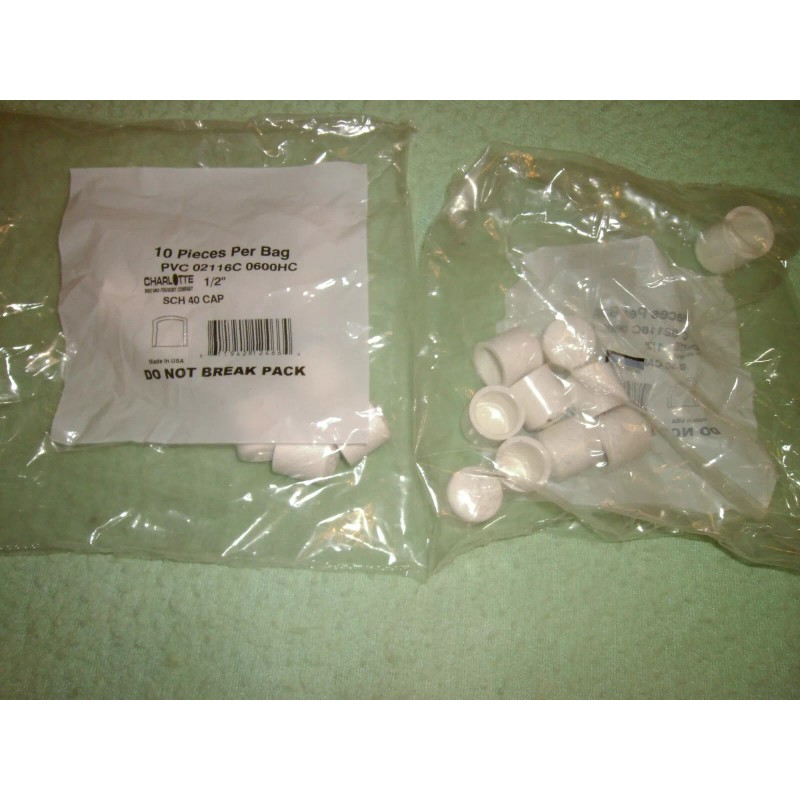 Mueller Industries CAP PVC 1/2" SCH40 10 PK by CHARLOTTE