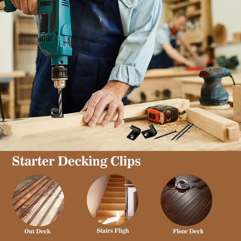 60PCS Starter Clips Start Clips for Composite decking Start Clips