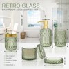 Towoaafu Green Bathroom Accessories Set - 5 PCS Glass Bathroom