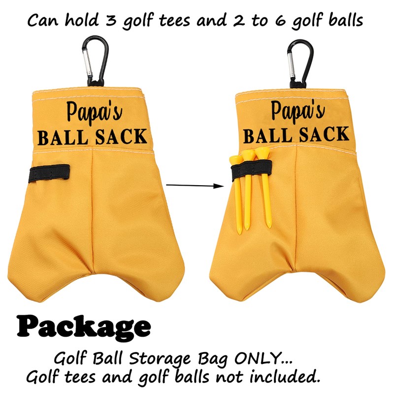 PWHAOO Funny Dad/Grandpa Golf Gift Ball Sack Golf Ball Storage