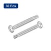 sourcing map #14-2" Self Drilling Screws, 30pcs 410 Stainless Steel