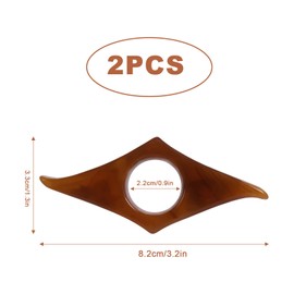 2pcs Reading Thumb Holder, Resin Bookmark Holder Thumb Ring Page Holder Book Reading Accessories for Book Reading Lovers Students Teachers (Dark Brown, Medium Purple)