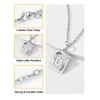 U7 Monogram Necklace A-Z 26 Letters Pendants Platinum Plated Chain