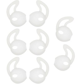ALXCD Earbud Cover Compatible with Ear Pod, 4 Pairs Anti-Slip Sport Silicone Earbud Covers, Fit for Ear Pod [Whtie] 4 Pairs