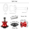 2pcs M6*1.5 Motorcycle Swingarm Sliders Spools 6mm CNC Swing Arm