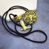 RechicGu Mens Longhorn Bolo Tie Western Cowboy Bola tie 3D