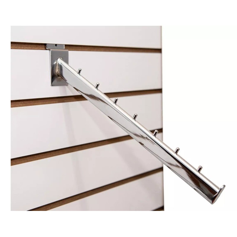 Exhivit Cascada Perno Cromo Para Panel Ranurado (paq. Con 13