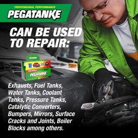 PEGATANKE - Black 2 Part Epoxy Resin & Cold Weld Adhesive | High Strength Liquid Metal Glue for Fuel Tanks & General Repair | High Temperature Epoxy for Cold Welding Waterproof Bonds (1.48 oz)