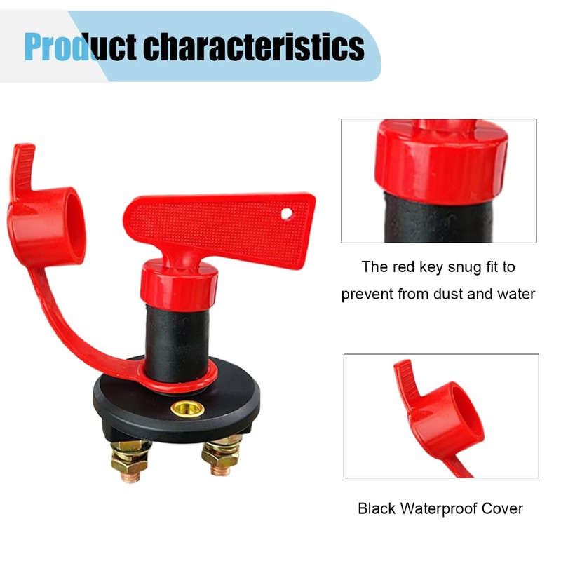 Battery Disconnect Isolator Master Switch, 12V 24V Battery Isolator Power