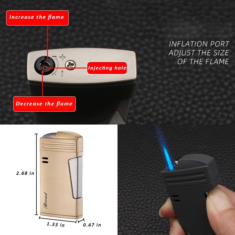 Torch Lighter Jet Flame Butane Refillable Lighters Windproof Lighters with