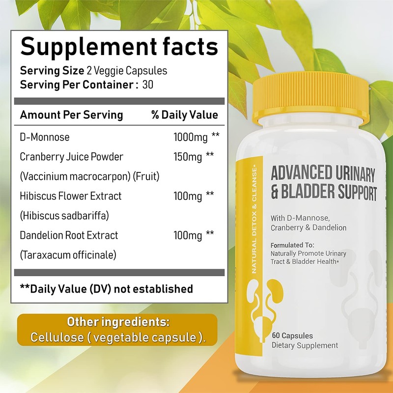 Advanced Urinary Tract Health & Bladder Support Supplement - Detoxifying