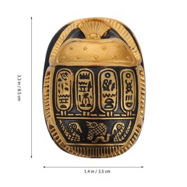 Sewroro Egyptian Scarab Made of Resin Scarab Figure for Home Decor and Table Decoration Vintage Desktop Ornament for Home Office Shelf 3.15 x 2.36 x 1.18 inches