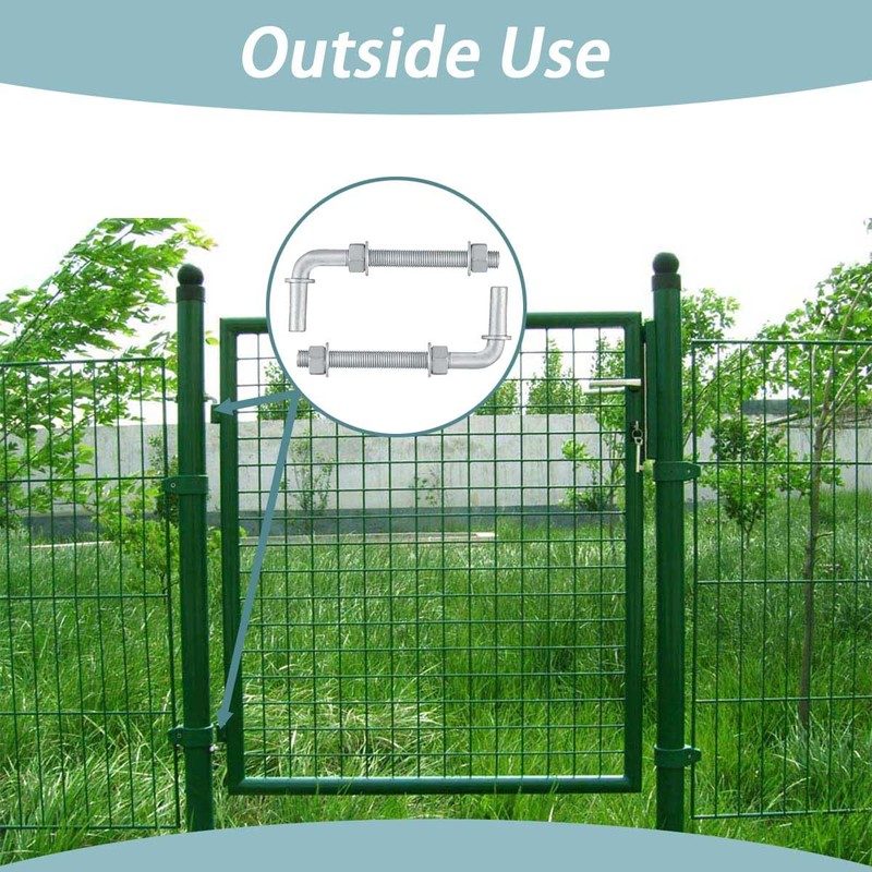 J-Bolt Post Hinge 8",J-Bolt Gate Hinge with 5/8" Male Hinge
