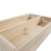 Small Wooden 2 Compartment Cutlery Tray Utensil Sorter | 26