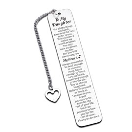 Easter Gifts for Teen Girls 16-18, Daughter Gift from Mom Bookmark, Easter Basket Stuffers for Teens, Depression Relief Items, Anxiety Relief Items for Women, Sweet Birthday Gifts for Adult Daughter