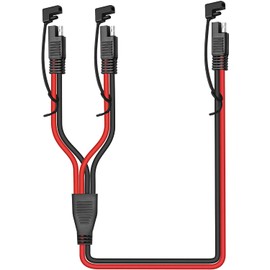 LIXINTIAN 10AWG SAE DC Power Automotive Connector Cable Y Splitter 1 to 2 SAE Extension Cable, Fit for Suitable for Solar Battery Connection and Transfer -40cm