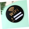 LALAFINA WiFi Sign Emblems Office Decor Black Trim Large WiFi