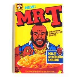 Blue Crab Magnets Mr. T Cereal Box FRIDGE MAGNET A-Team - 1.75 x 2.75 inches