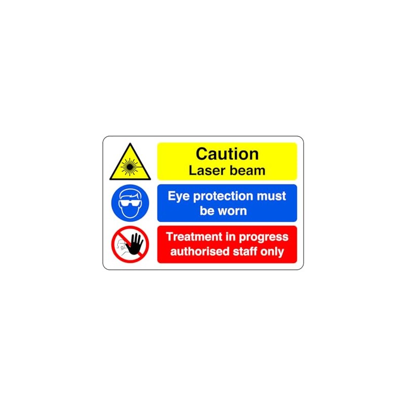 Safety First Display LTD Caution laser beam sign- 3mm Aluminum