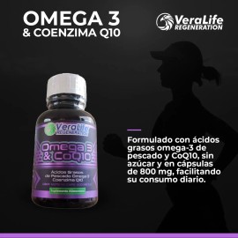 Omega 3 Y Coenzima Q10 60 Capsulas - Suplemento Veralife