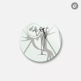Unbranded The Nightmare Before Christmas Cartoon | 4'' X 4'' Round Decorative Magnet