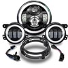 7 inch Motorcycle LED Headlight 4.5" Fog Passing Lights DOT