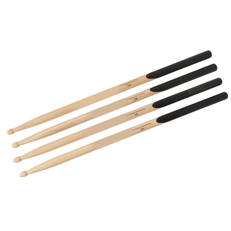 2 Pairs Drum Mallet 5A 7A Wood Drumstick Wooden Drum