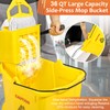 38 Qt Commercial Mop Bucket with Side Press Wringer on
