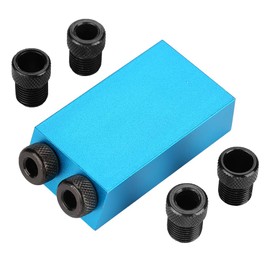 15 Degree Pocket Hole Gauge, Woodworking Oblique Drill Guide Set with 6/8/10 mm Adapter, Not Easy to Rust, Inclined Wood Hole Device for Connecting Wooden Boards