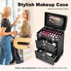 Rolling Makeup Case, Large Professional Cosmetic Trolley with Locks and