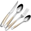 24 Piece Gold Hammered Silverware Set for 6, Premium Food-grade