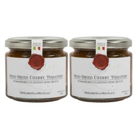 Frantoi Cutrera - Pomodorino Semi Secco - Semi-Dried Cherry Tomatoes in Extra Virgin Olive Oil, Product of Italy, 6.7oz (2 pack)