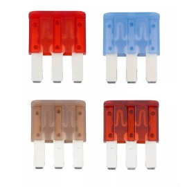Flosser Three Blade Fuses- Micro 3 Type: 1 ea. 5, 7.5, 10, 15 amp -Made in Japan