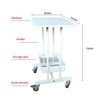 Banfluxion 2-Layer Medical Rolling Cart Mobile Trolley Cart with 4