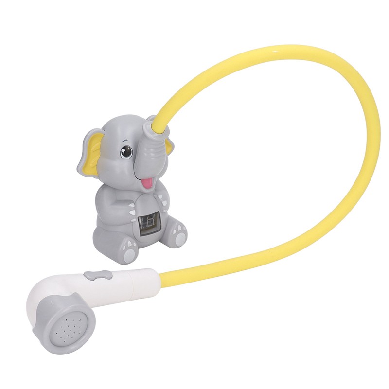 Baby Bath Shower Head with Thermometer Animal Shaped IPX7 Waterproof