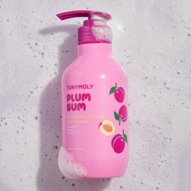 TONYMOLY Plum Bum Peptide Hydrating Body Wash – Moisture-Rich Cleanser with Plum Extract, Peptides & Glycerin for Soft, Smooth, Radiant Skin – 13.5 fl oz