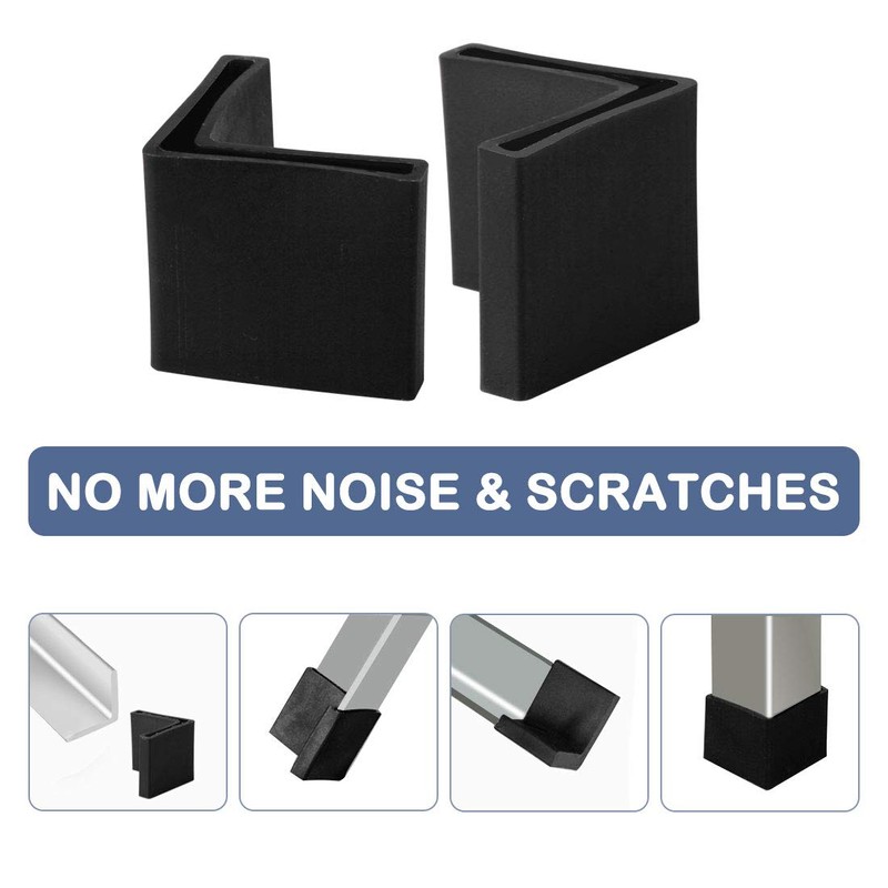 sourcing map 50mm x 50mm Angle Iron Foot Pads L