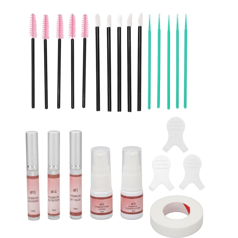 Eyebrows Perming Kit Long Lasting Brushes Cotton Swab Eyebrow Lift
