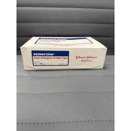 Johnson & Johnson Dermiform HypoAllergenic Knitted Tape, 1/2" x10 Yards (24 ROLLS/BX) New # 5180