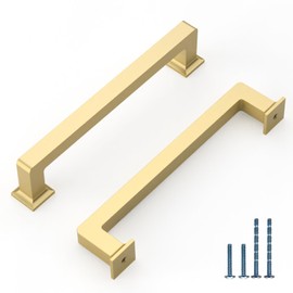 KNOKLOCK 10 Pack 3.75 Inch(96mm) Kitchen Cabinet Handles Gold Cabinet Pulls Kitchen Cabinet Hardware Drawer Pulls for Dresser Cupboard Wardrobe