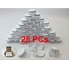 BEAUTICOM 25 PCs 5g White Clear Cosmetic Empty Jar Pot Eyeshadow Makeup Cream Lip Balm 5ml