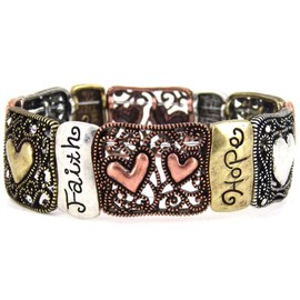 4030210 1 Corinthians 13 Faith Hope Love Stretch Bracelet Christian Scripture Religious
