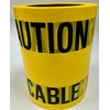 WT100 Underground Electrical Cable Warning Tape, Yellow, CAUTION CABLE BELOW