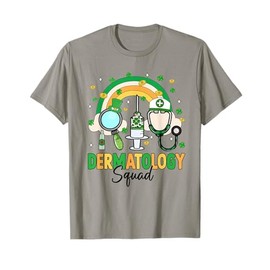 Dermatology Squad Dermatologist Rainbow St Patrick's Day T-Shirt