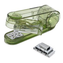 Temiary Swing-Arm Swivel Stapler with 400 Staples, 360 Degree Rotate Desktop Staplers for Booklet or Book Binding, 25 Sheet Capacity for Desk Classroom Office Supplies (Green)