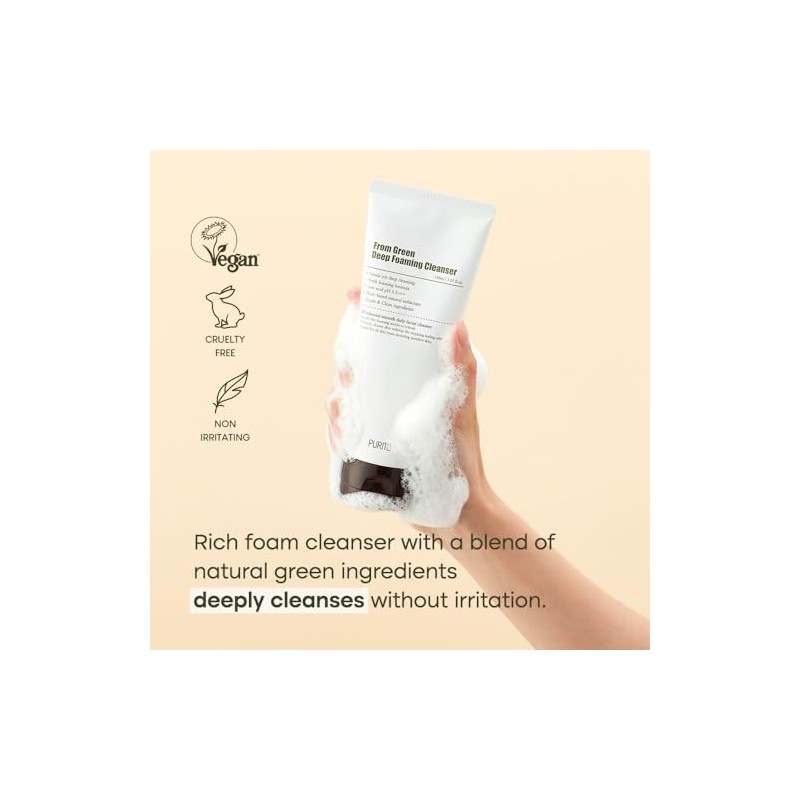 PURITO From Green Deep Foaming Cleanser 5.07 fl oz, pH