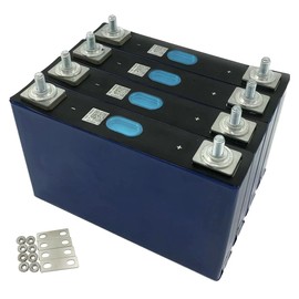 HiXiMi EVE LiFePO4 Cell 3.2V 32Ah Battery Rechargeable Lithium Iron Phosphate, Max.Continuous Discharge 32A, Support Multiple Series or Parallel DIY Battery Pack with busbars and Nuts