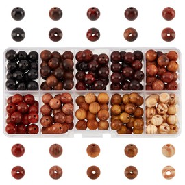 PH PandaHall 200pcs 10 Colors 8mm Wooden Beads, Natural Wood Beads Round Loose Spacer Beads Craft Beads for Jewelry Making Craft DIY Bracelet Necklace Earrings Easter